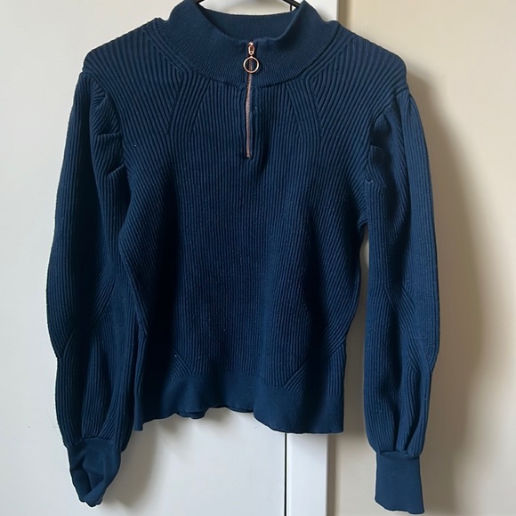 Very comfy royal blue sweater with half rose gold zipper - Picture 1 of 1